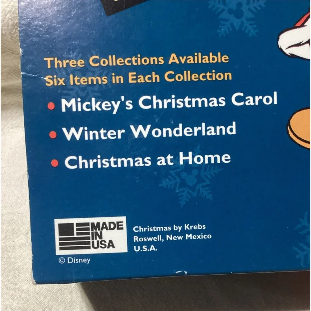 Krebs Disney Glass Ball Christmas Ornaments Mickey Mouse Minnie Boxed Set USA